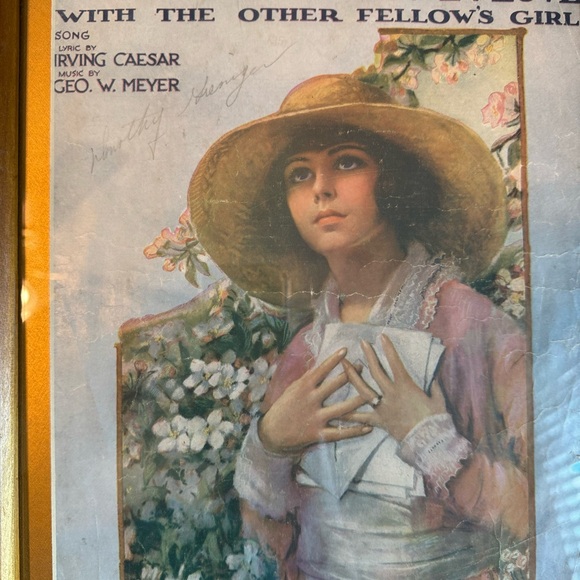 I'm Always Falling In Love With The Other Fellow's Girl George Meyer FRAMED - Picture 3 of 11